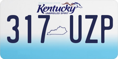 KY license plate 317UZP