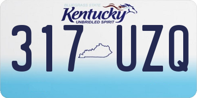 KY license plate 317UZQ