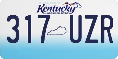 KY license plate 317UZR