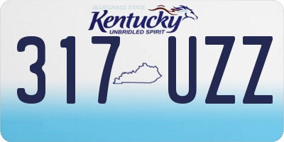 KY license plate 317UZZ