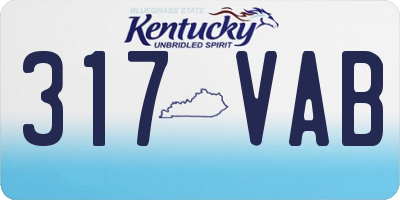KY license plate 317VAB