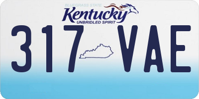 KY license plate 317VAE