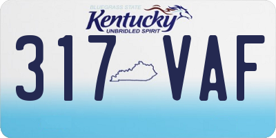 KY license plate 317VAF