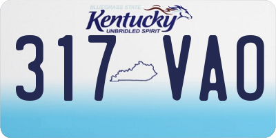 KY license plate 317VAO