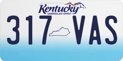 KY license plate 317VAS