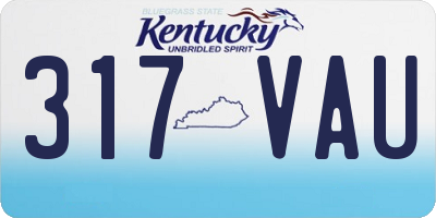 KY license plate 317VAU