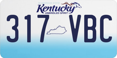 KY license plate 317VBC