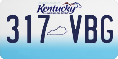 KY license plate 317VBG