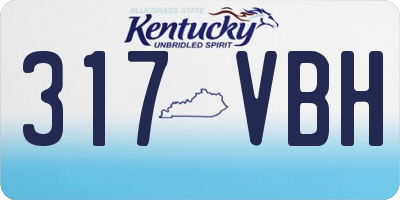 KY license plate 317VBH