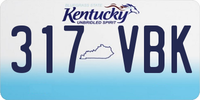 KY license plate 317VBK