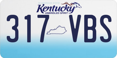 KY license plate 317VBS
