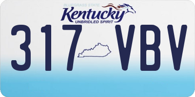 KY license plate 317VBV