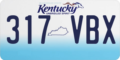 KY license plate 317VBX