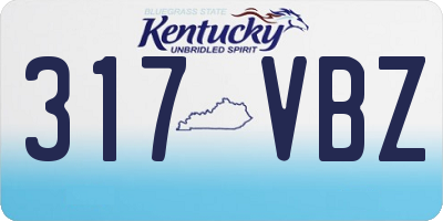 KY license plate 317VBZ