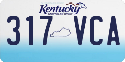 KY license plate 317VCA