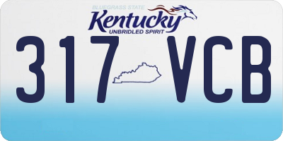 KY license plate 317VCB