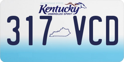 KY license plate 317VCD