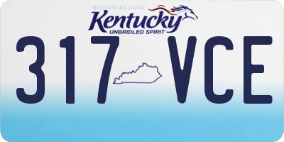 KY license plate 317VCE