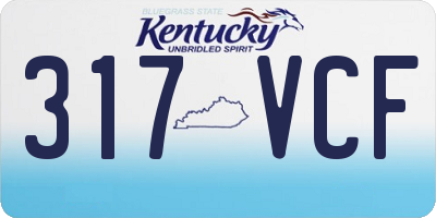 KY license plate 317VCF