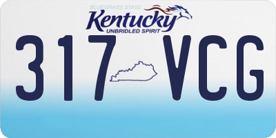 KY license plate 317VCG