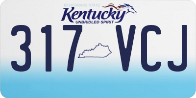 KY license plate 317VCJ
