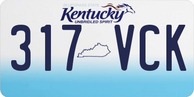 KY license plate 317VCK