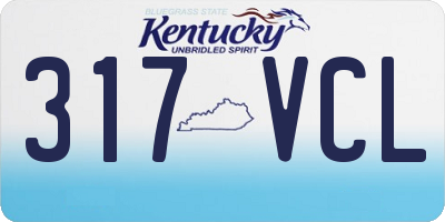 KY license plate 317VCL