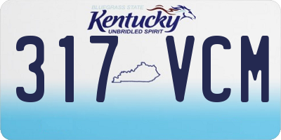 KY license plate 317VCM