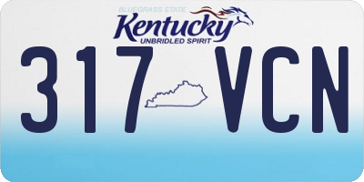 KY license plate 317VCN