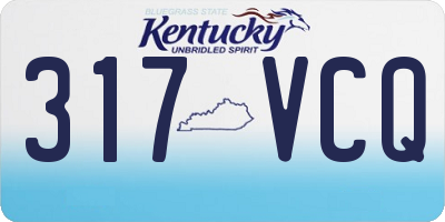 KY license plate 317VCQ