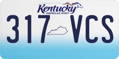 KY license plate 317VCS