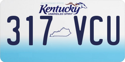 KY license plate 317VCU