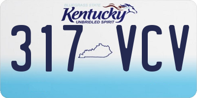 KY license plate 317VCV