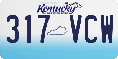 KY license plate 317VCW
