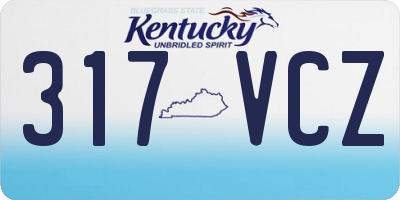 KY license plate 317VCZ
