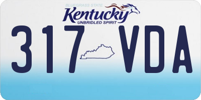 KY license plate 317VDA