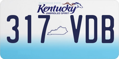 KY license plate 317VDB