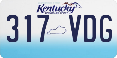 KY license plate 317VDG