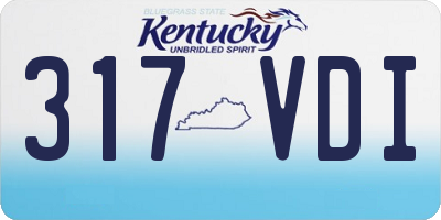 KY license plate 317VDI