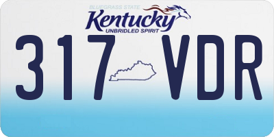 KY license plate 317VDR