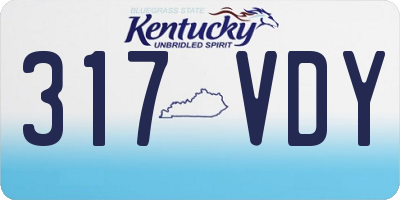 KY license plate 317VDY