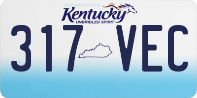 KY license plate 317VEC