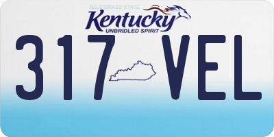 KY license plate 317VEL