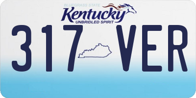 KY license plate 317VER
