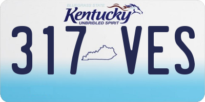 KY license plate 317VES