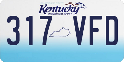 KY license plate 317VFD