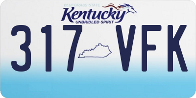 KY license plate 317VFK