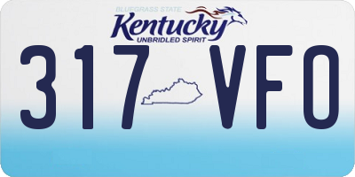 KY license plate 317VFO