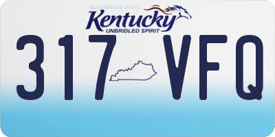 KY license plate 317VFQ