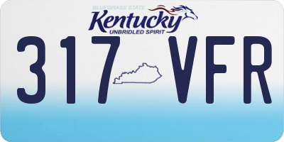 KY license plate 317VFR